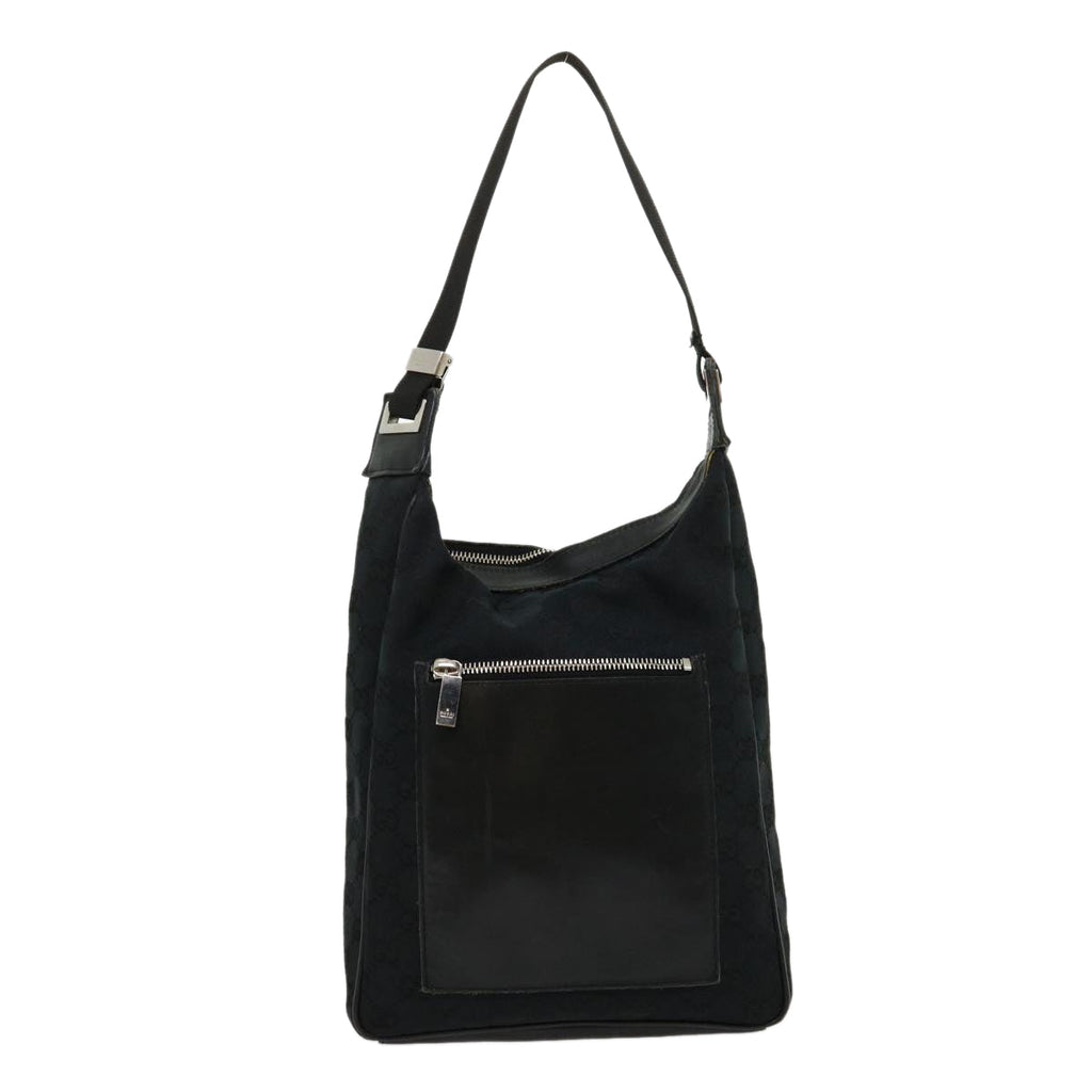 GUCCI GG Canvas Shoulder Bag Black  ki2082