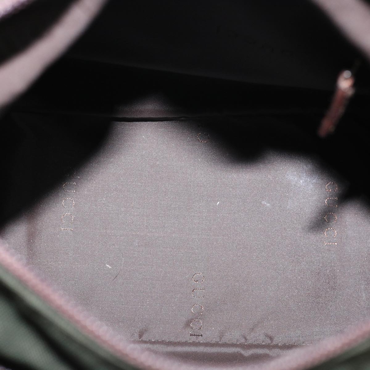 GUCCI Bamboo Shoulder Bag Nylon 2way Khaki 00005092122  ki2191