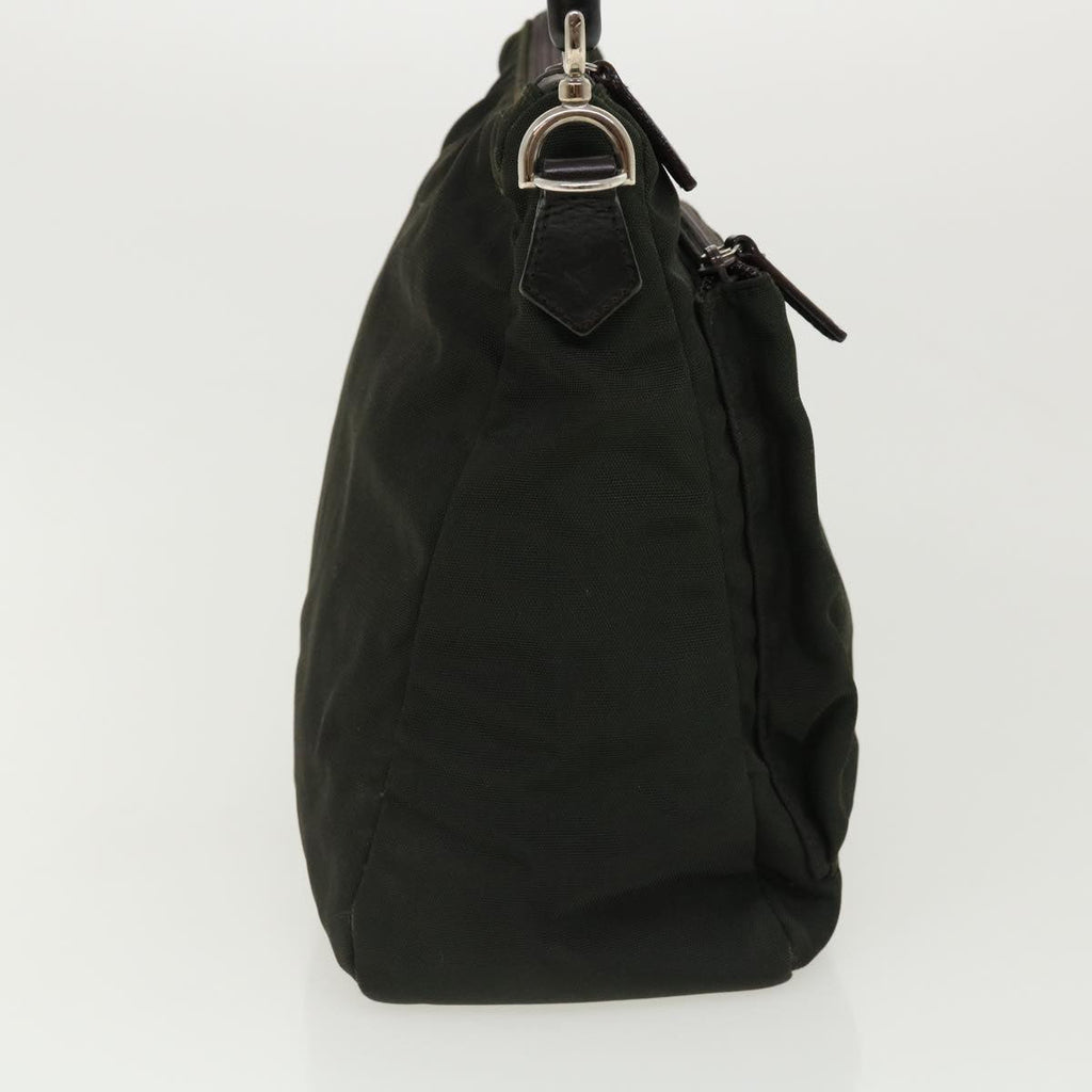 GUCCI Bamboo Shoulder Bag Nylon 2way Khaki 00005092122  ki2191