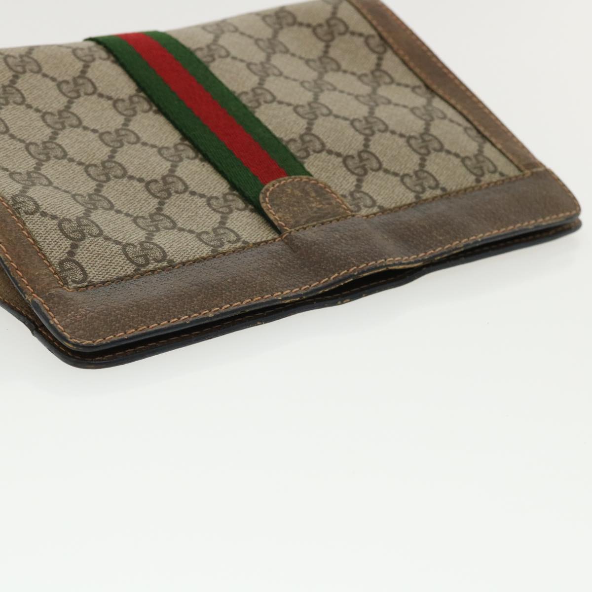 GUCCI GG Canvas Web Sherry Line Clutch Bag Beige Red Green 8901001  ki2301