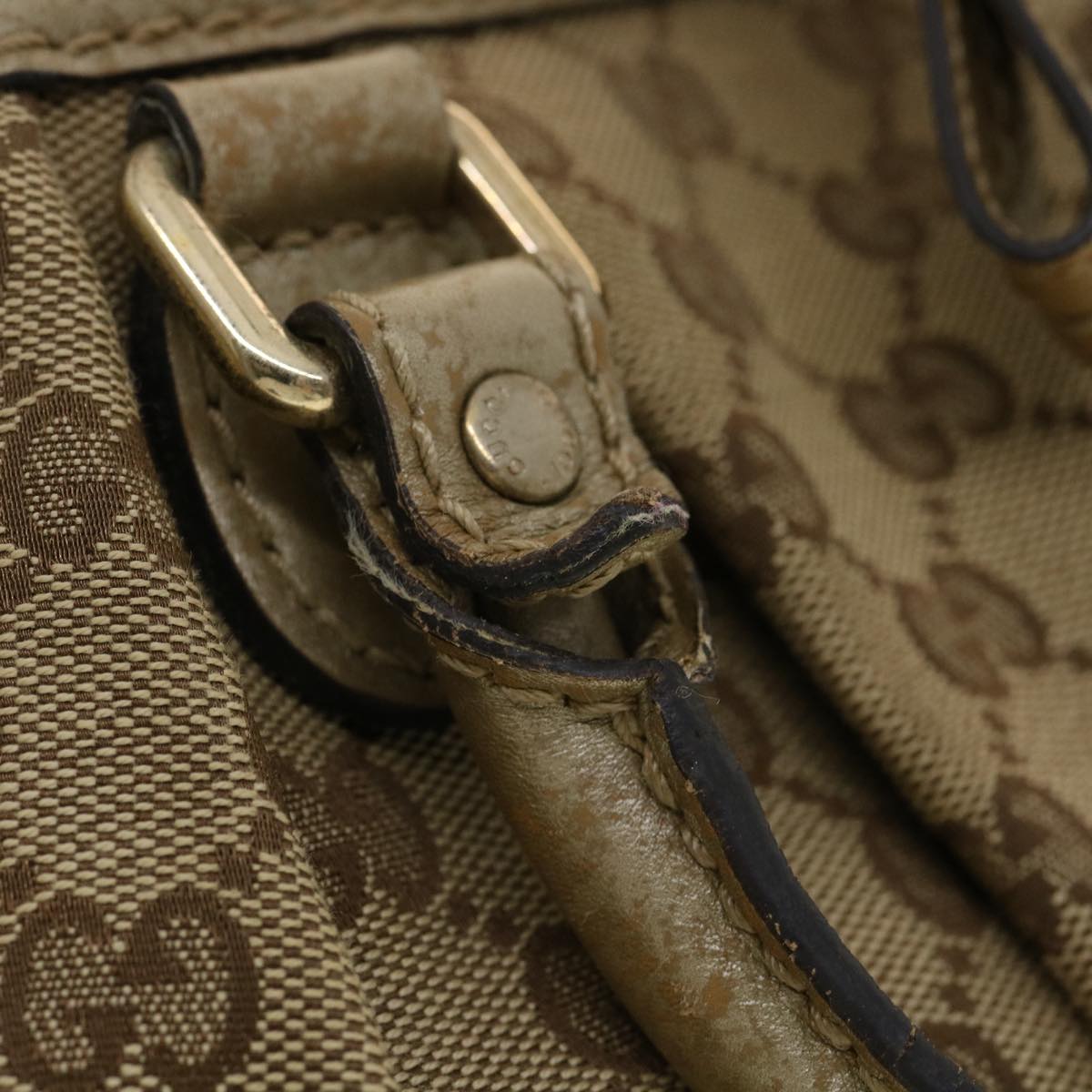 GUCCI GG Canvas Shoulder Bag 2way Beige  ki2405