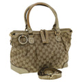 GUCCI GG Canvas Shoulder Bag 2way Beige  ki2405