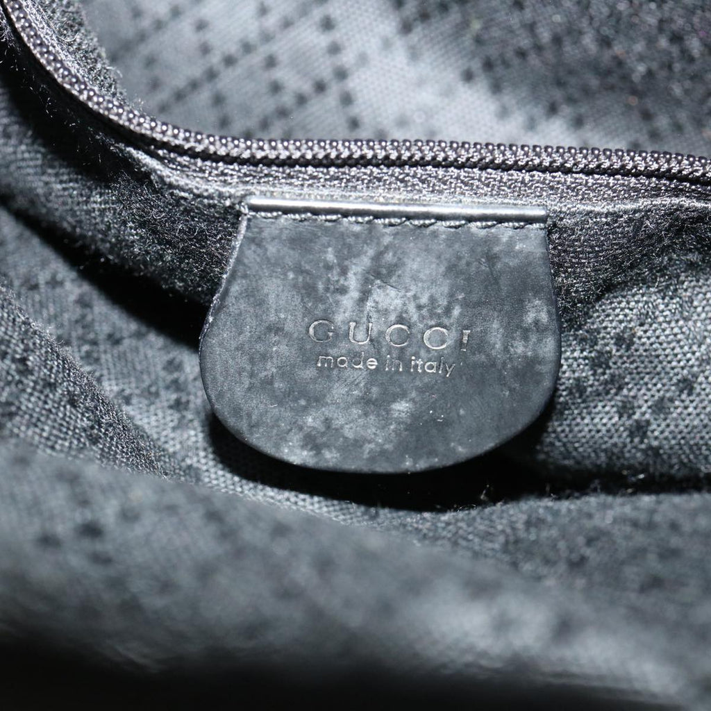 GUCCI Bamboo Hand Bag Nylon Black  ki2495