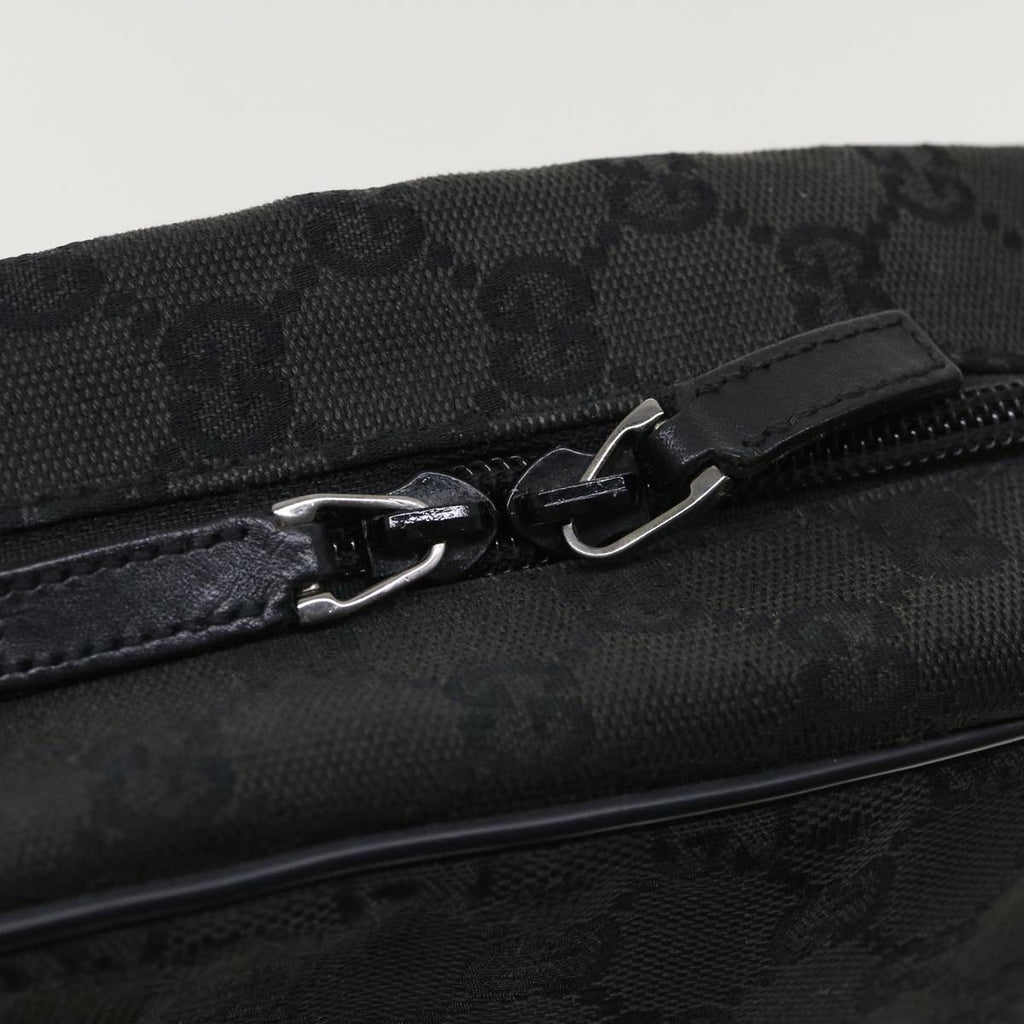 GUCCI GG Canvas Shoulder Bag Canvas Black 03136  ki2642