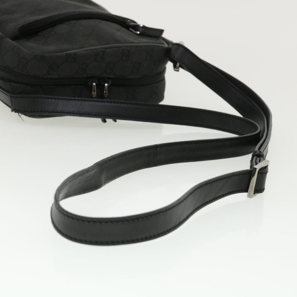 GUCCI GG Canvas Shoulder Bag Canvas Black 03136  ki2642