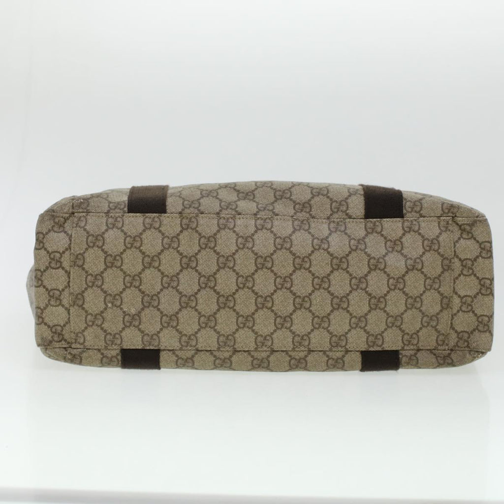 GUCCI GG Canvas Tote Bag PVC Leather Beige 141624  ki3005