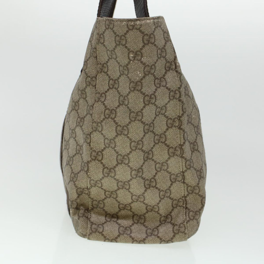 GUCCI GG Canvas Tote Bag PVC Leather Beige 141624  ki3005