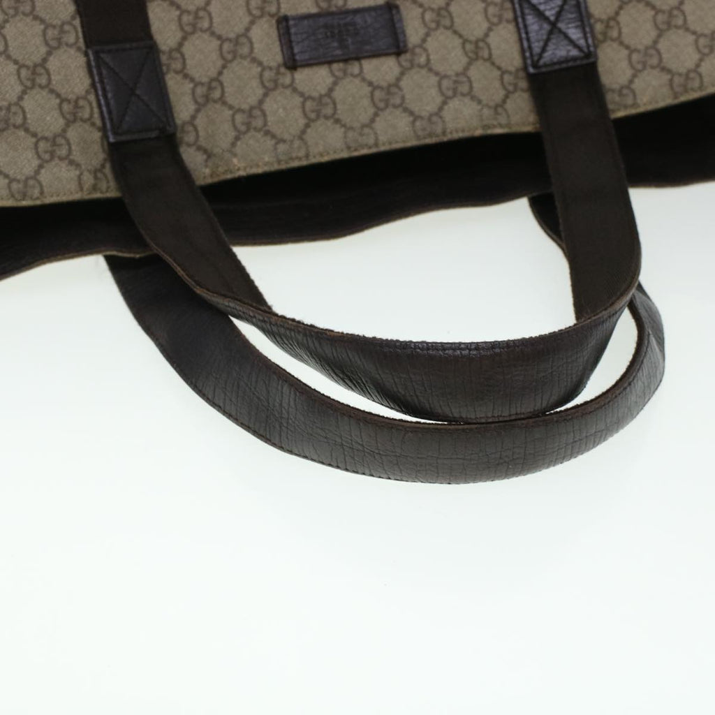 GUCCI GG Canvas Tote Bag PVC Leather Beige 141624  ki3005