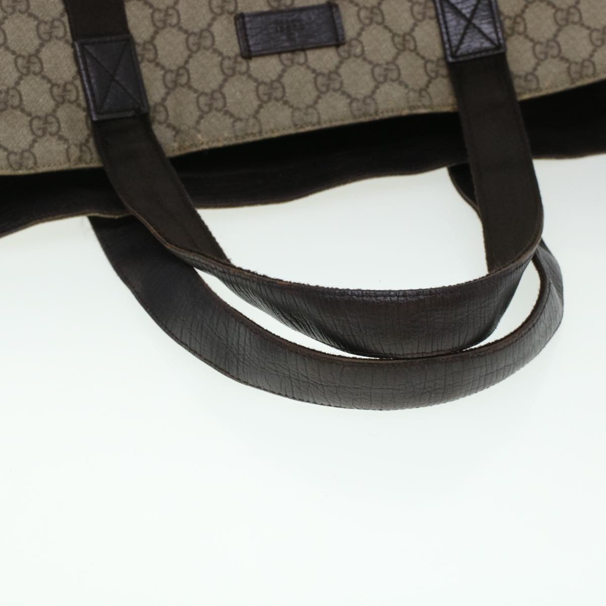 GUCCI GG Canvas Tote Bag PVC Leather Beige 141624  ki3005