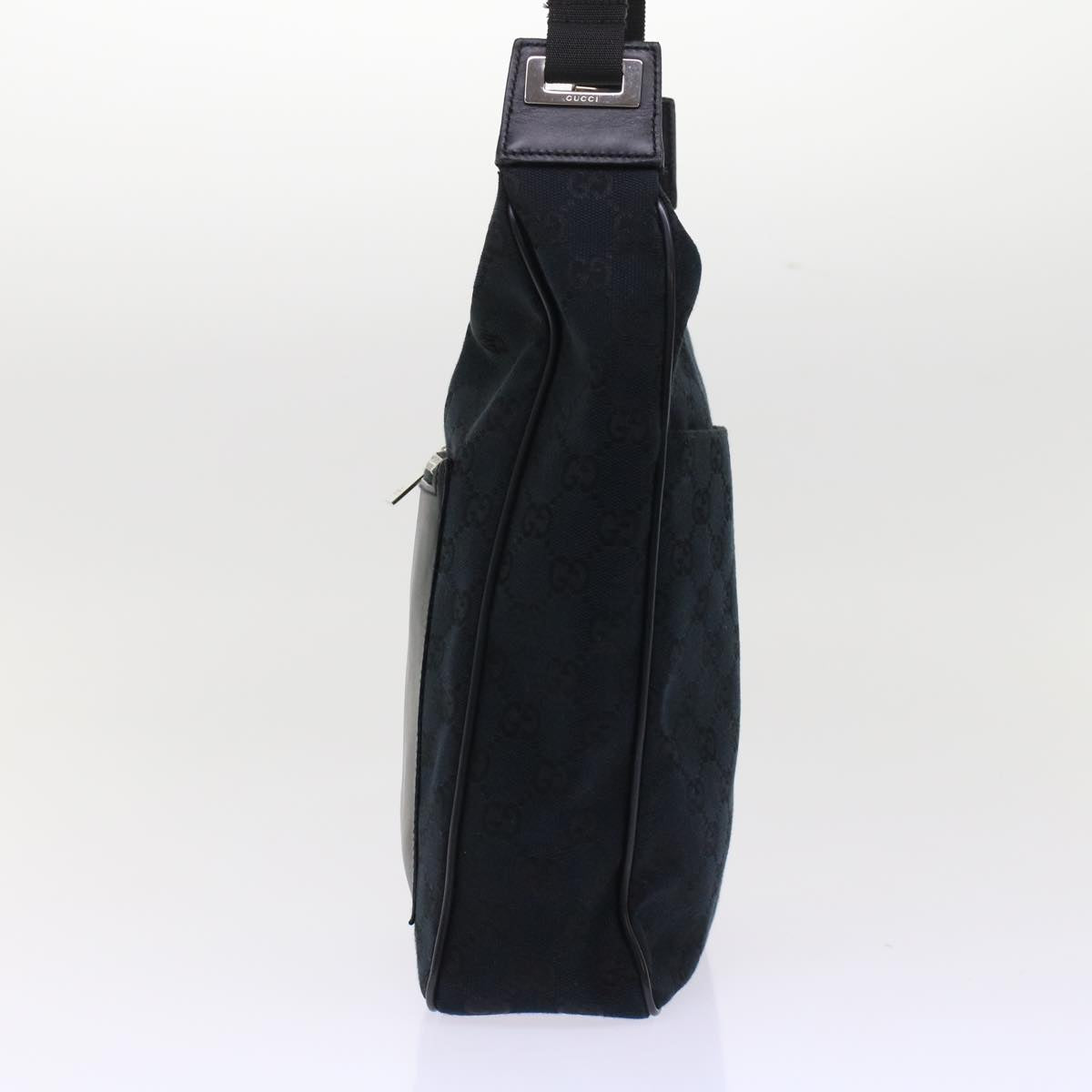 GUCCI GG Canvas Shoulder Bag Leather Black 019.0537 2123  ki3192