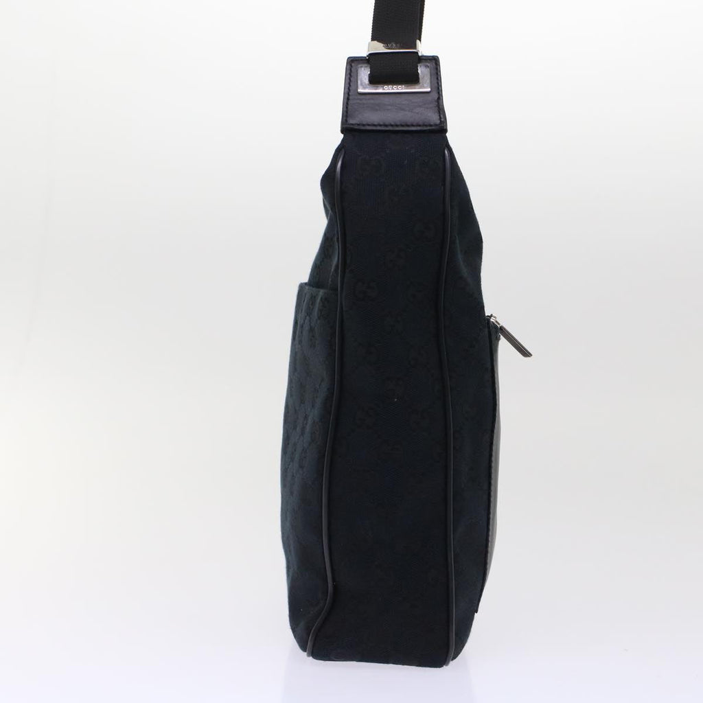 GUCCI GG Canvas Shoulder Bag Leather Black 019.0537 2123  ki3192