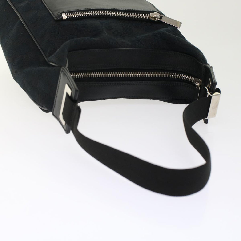 GUCCI GG Canvas Shoulder Bag Leather Black 019.0537 2123  ki3192