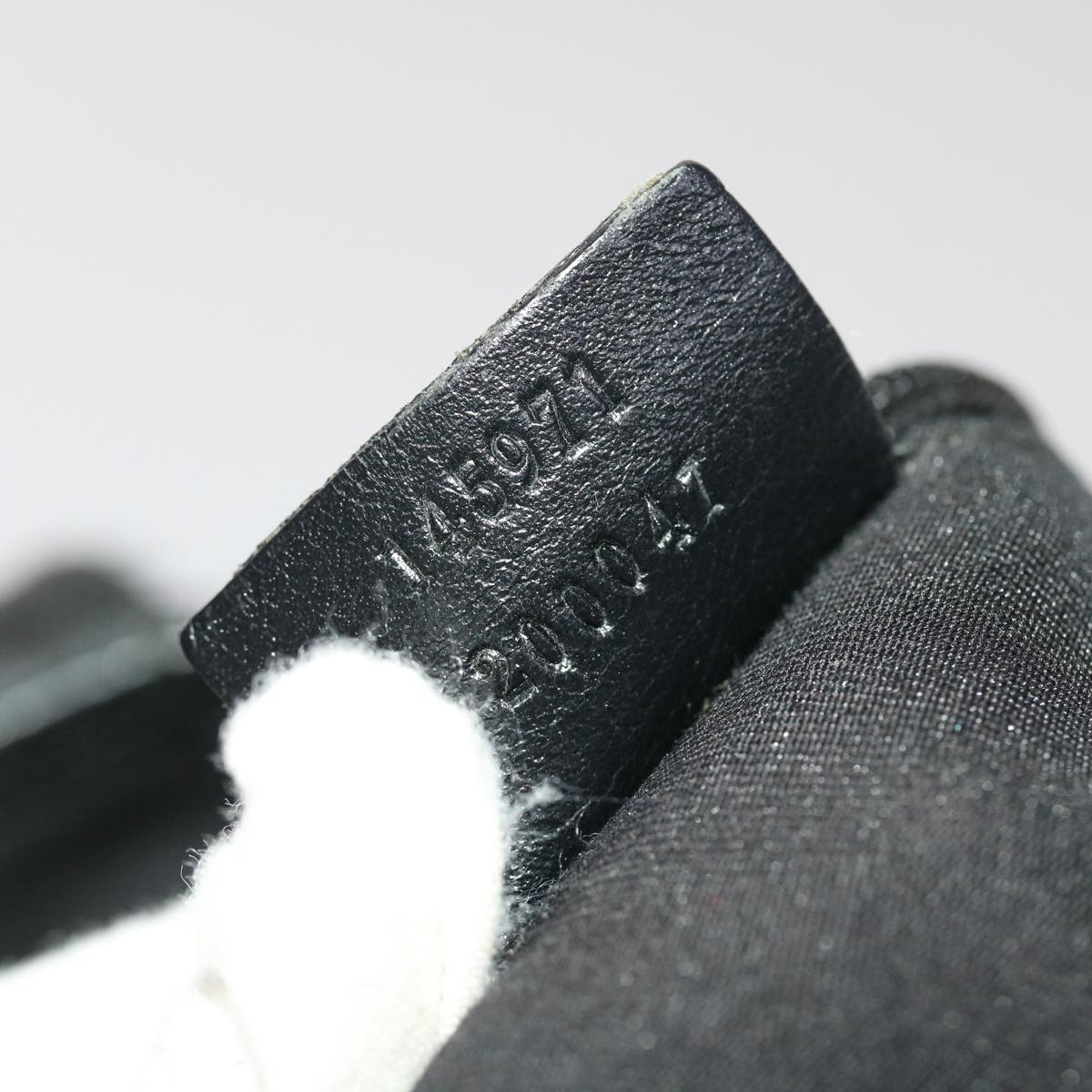 GUCCI GG Canvas Tote Bag Leather Black 145971  ki3198
