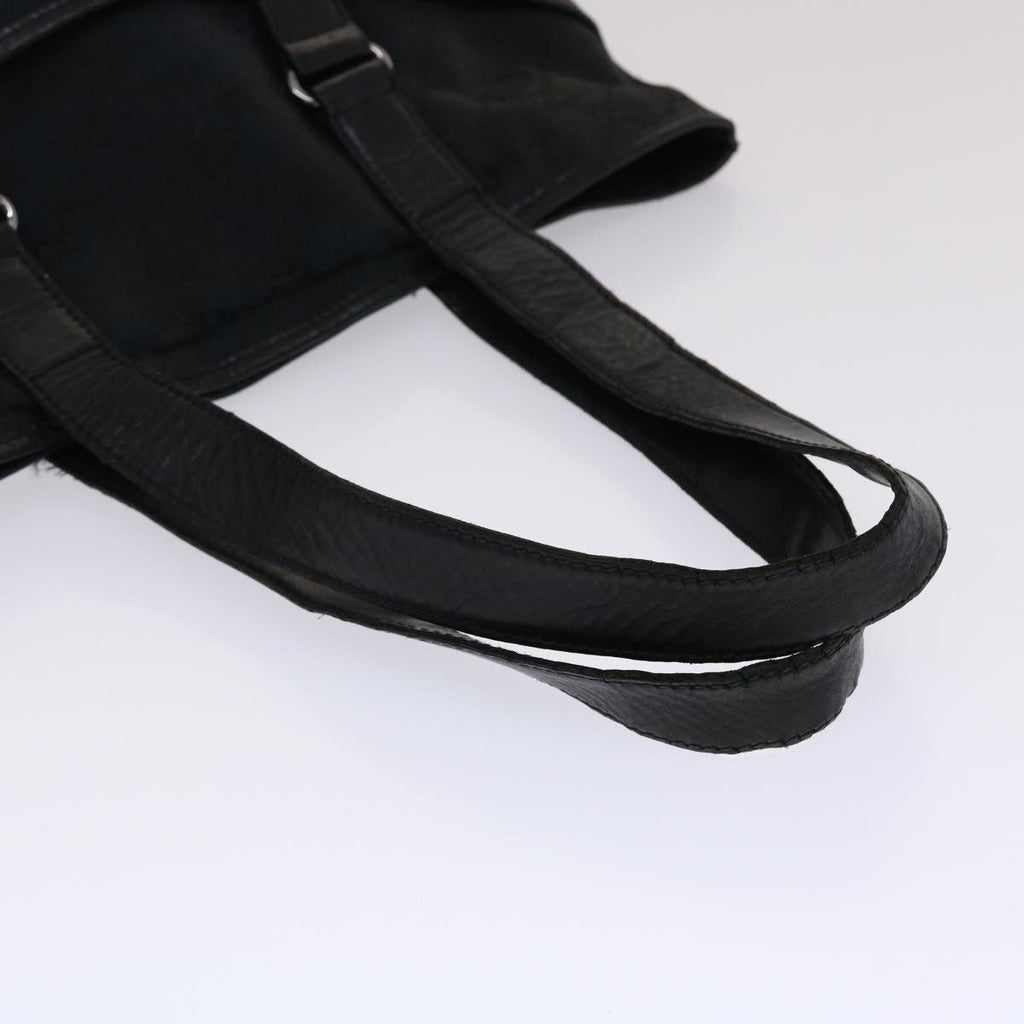 GUCCI GG Canvas Tote Bag Leather Black 145971  ki3198