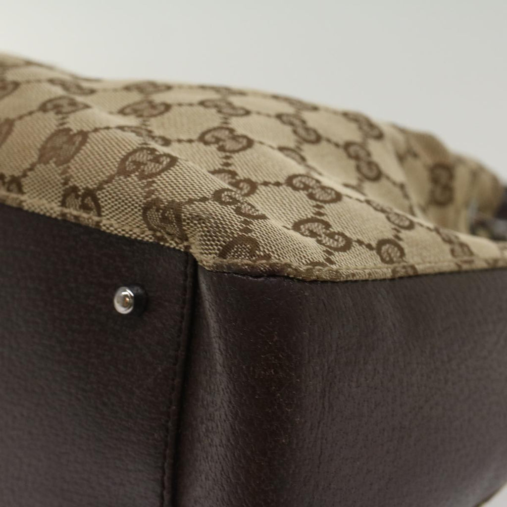 GUCCI GG Canvas Hand Bag Beige 115007  ki3212