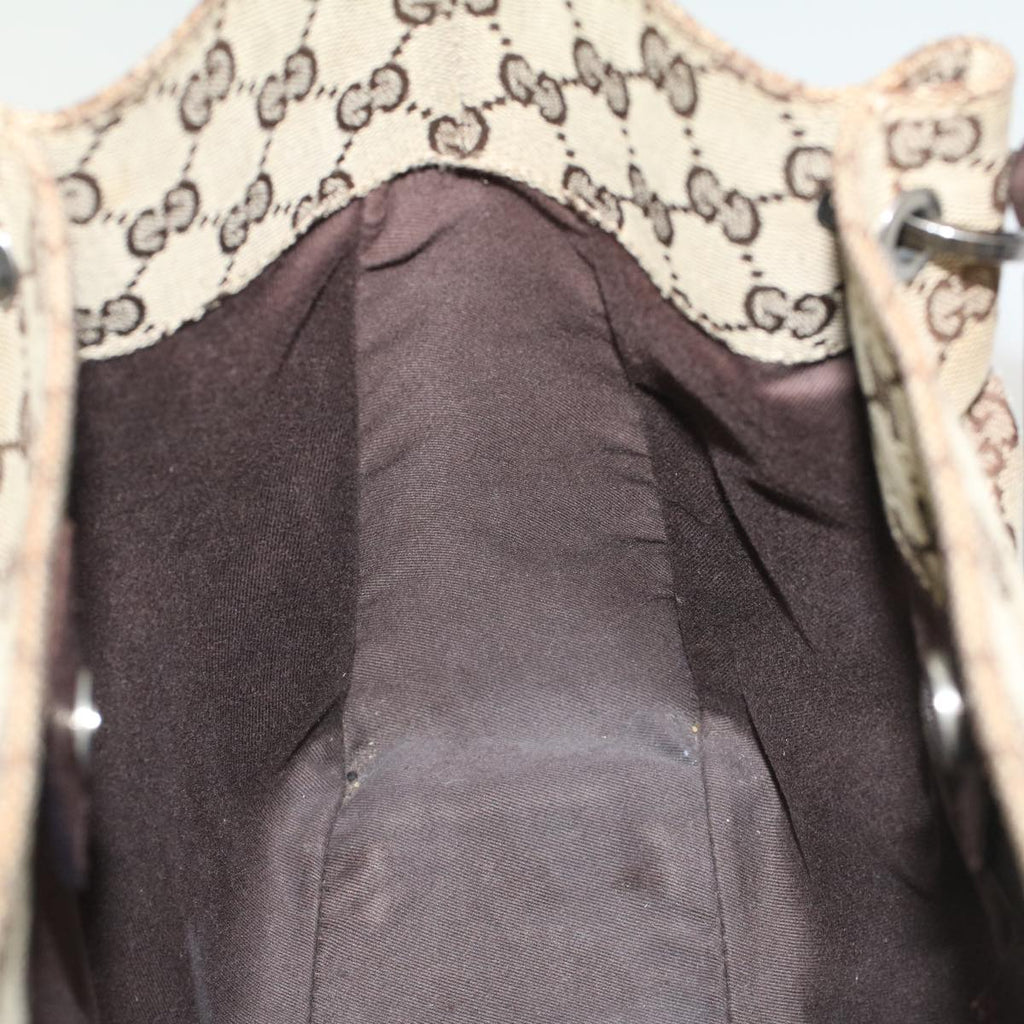 GUCCI GG Canvas Hand Bag Beige 115007  ki3212