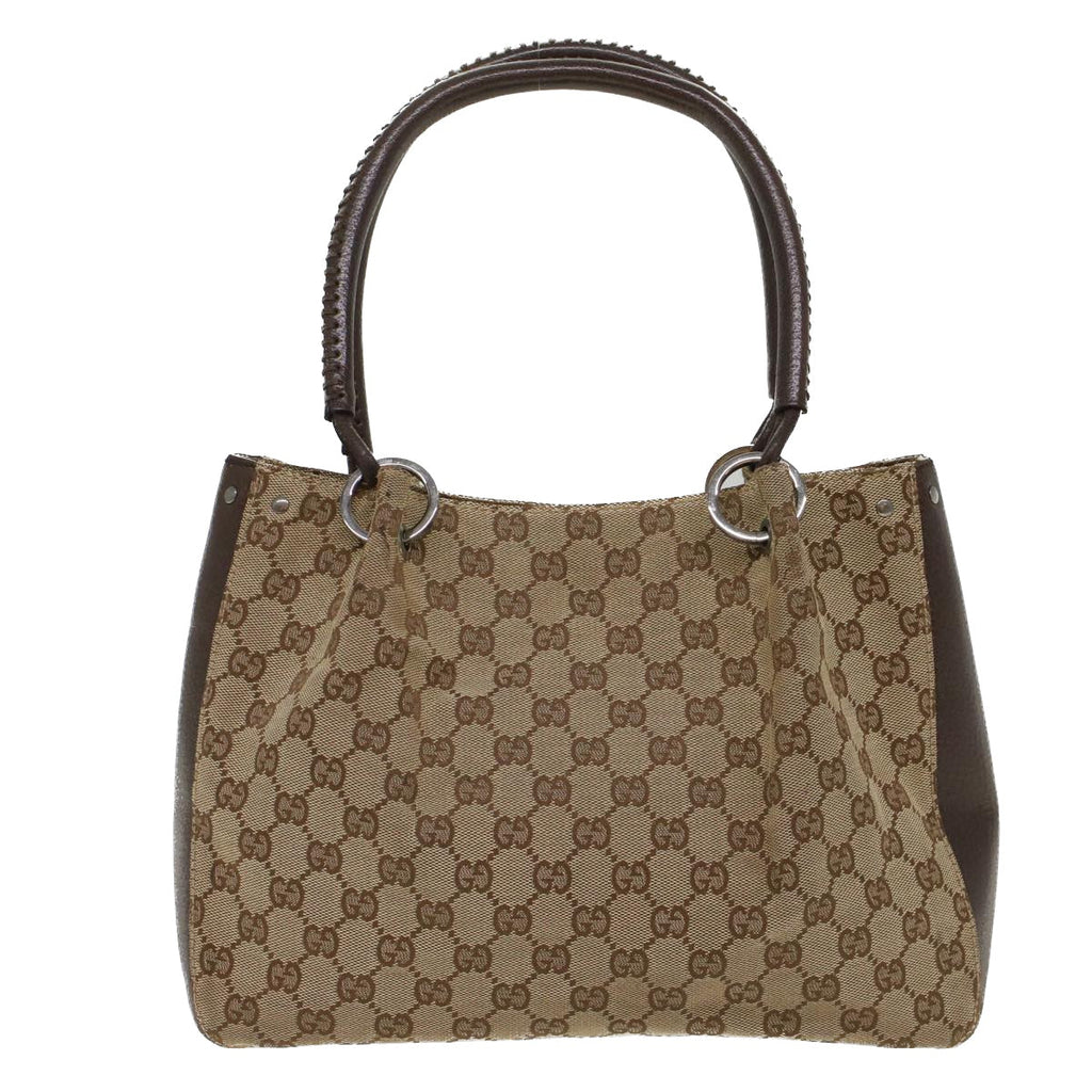 GUCCI GG Canvas Hand Bag Beige 115007  ki3212