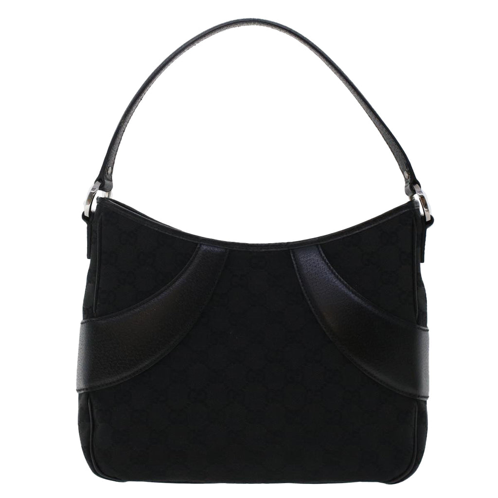 GUCCI GG Canvas Shoulder Bag Black 118012  ki3238