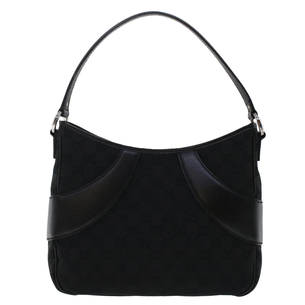 GUCCI GG Canvas Shoulder Bag Black 118012  ki3238