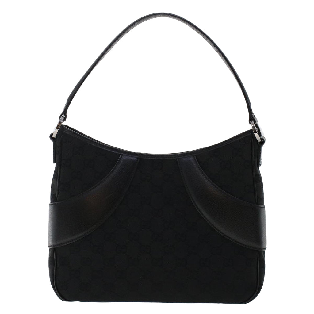 GUCCI GG Canvas Shoulder Bag Black 118012  ki3238