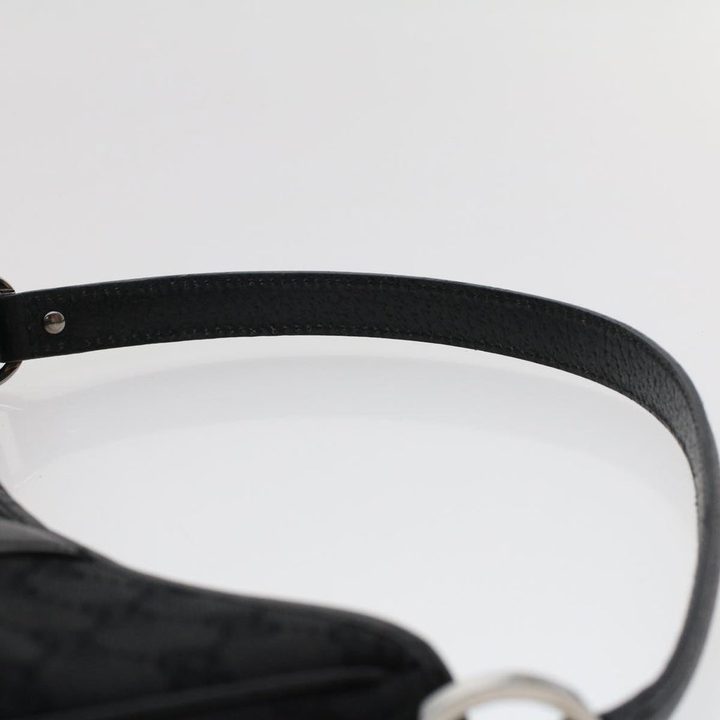 GUCCI GG Canvas Shoulder Bag Black 118012  ki3238