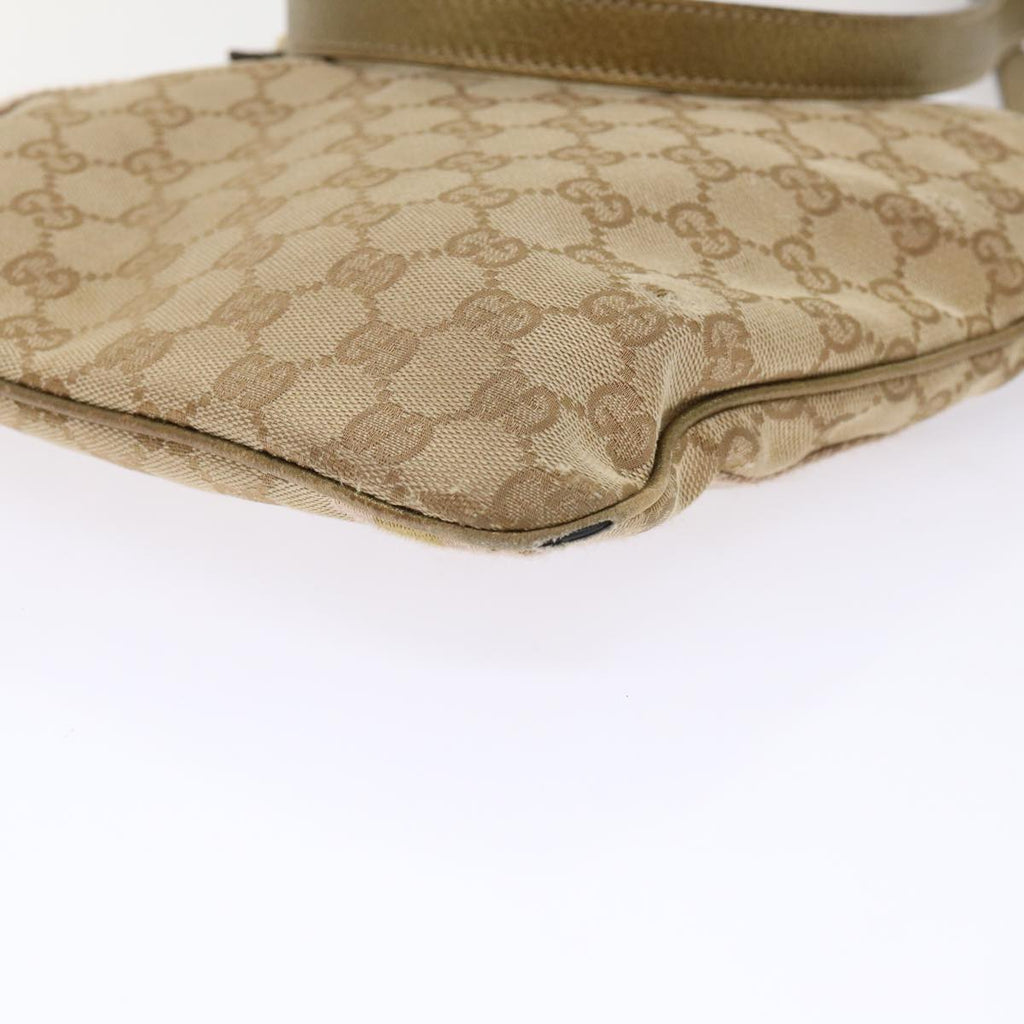 GUCCI GG Canvas Sherry Line Shoulder Bag Beige Gold pink 144388  ki3251