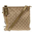 GUCCI GG Canvas Sherry Line Shoulder Bag Beige Gold pink 144388  ki3251