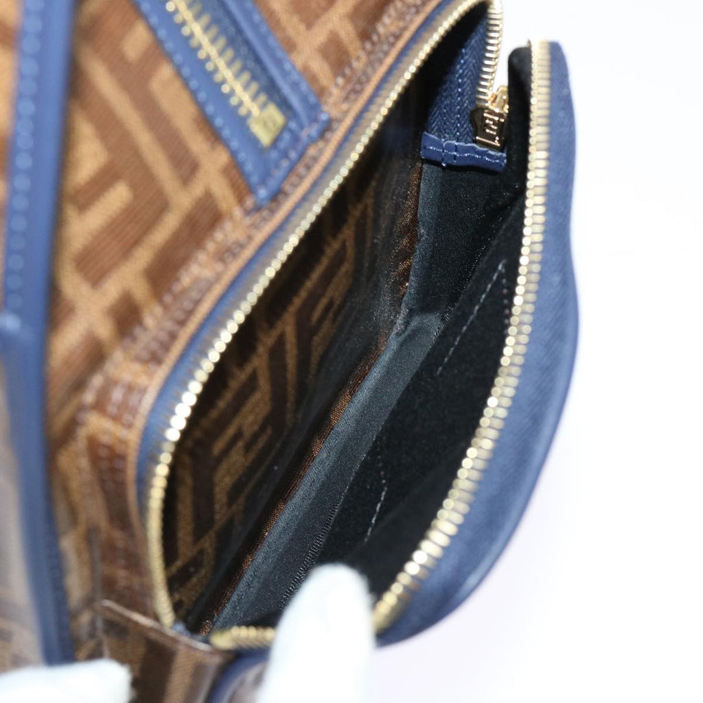 FENDI Zucca Canvas FILA Collaboration Peek A Boo Defender Bag Brown  ki3280