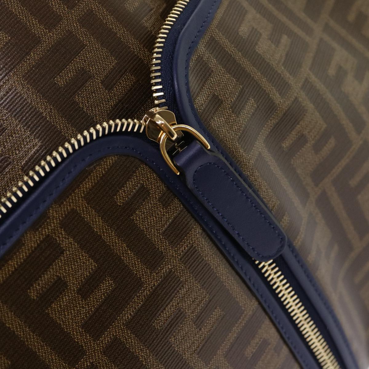 FENDI Zucca Canvas FILA Collaboration Peek A Boo Defender Bag Brown  ki3280