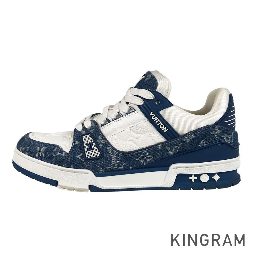 LOUIS VUITTON Monogram Denim LV trainer line 1A9JGW Men's Sneakers