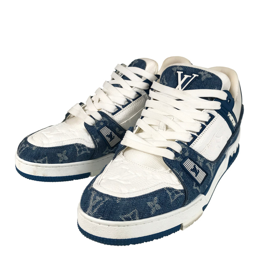 LOUIS VUITTON Monogram Denim LV trainer line 1A9JGW Men's Sneakers