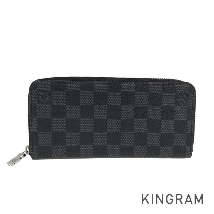 LOUIS VUITTON Damier Graphite Zippy Wallet Vertical N63095 Long wallet Round zipper