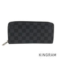 LOUIS VUITTON Damier Graphite Zippy Wallet Vertical N63095 Long wallet Round zipper