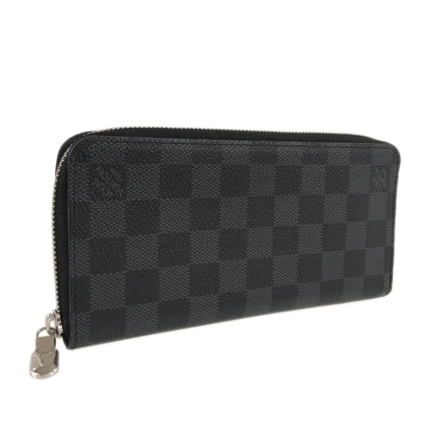 LOUIS VUITTON Damier Graphite Zippy Wallet Vertical N63095 Long wallet Round zipper