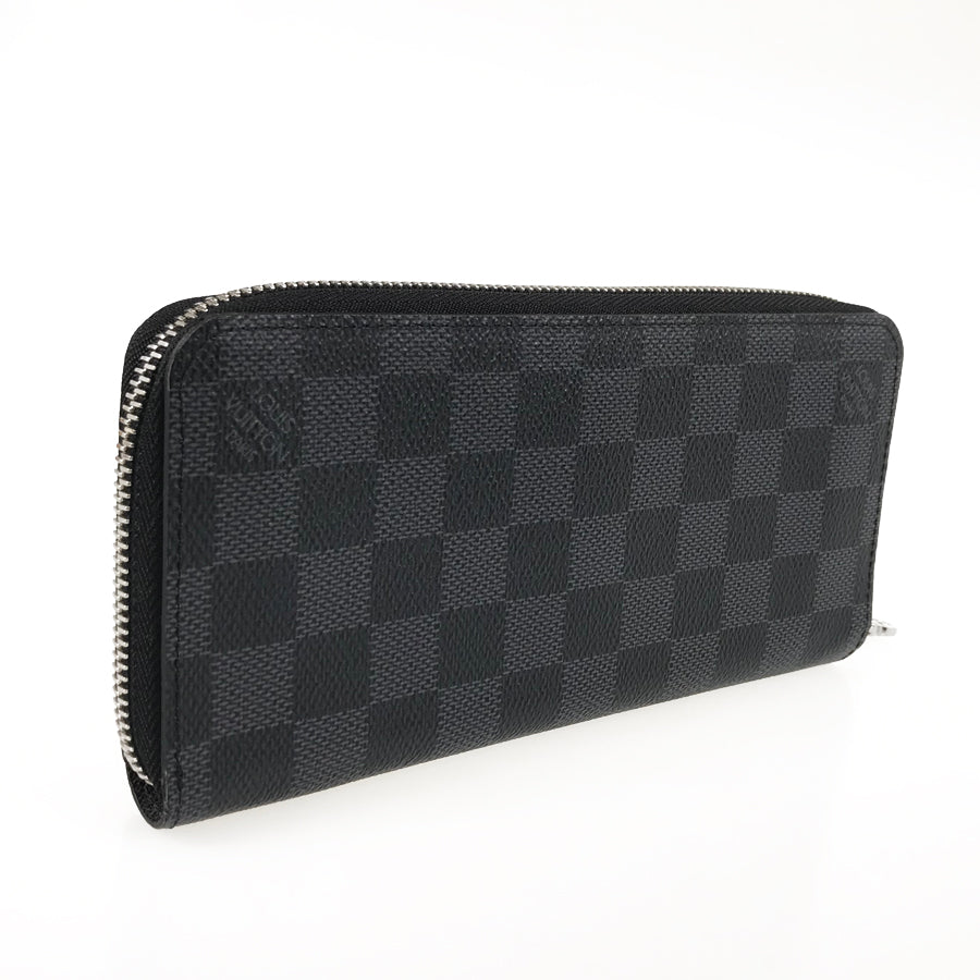 LOUIS VUITTON Damier Graphite Zippy Wallet Vertical N63095 Long wallet Round zipper