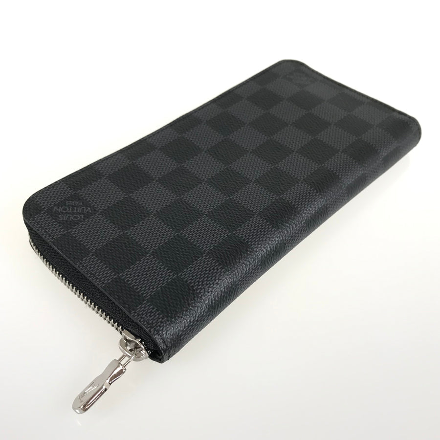 LOUIS VUITTON Damier Graphite Zippy Wallet Vertical N63095 Long wallet Round zipper