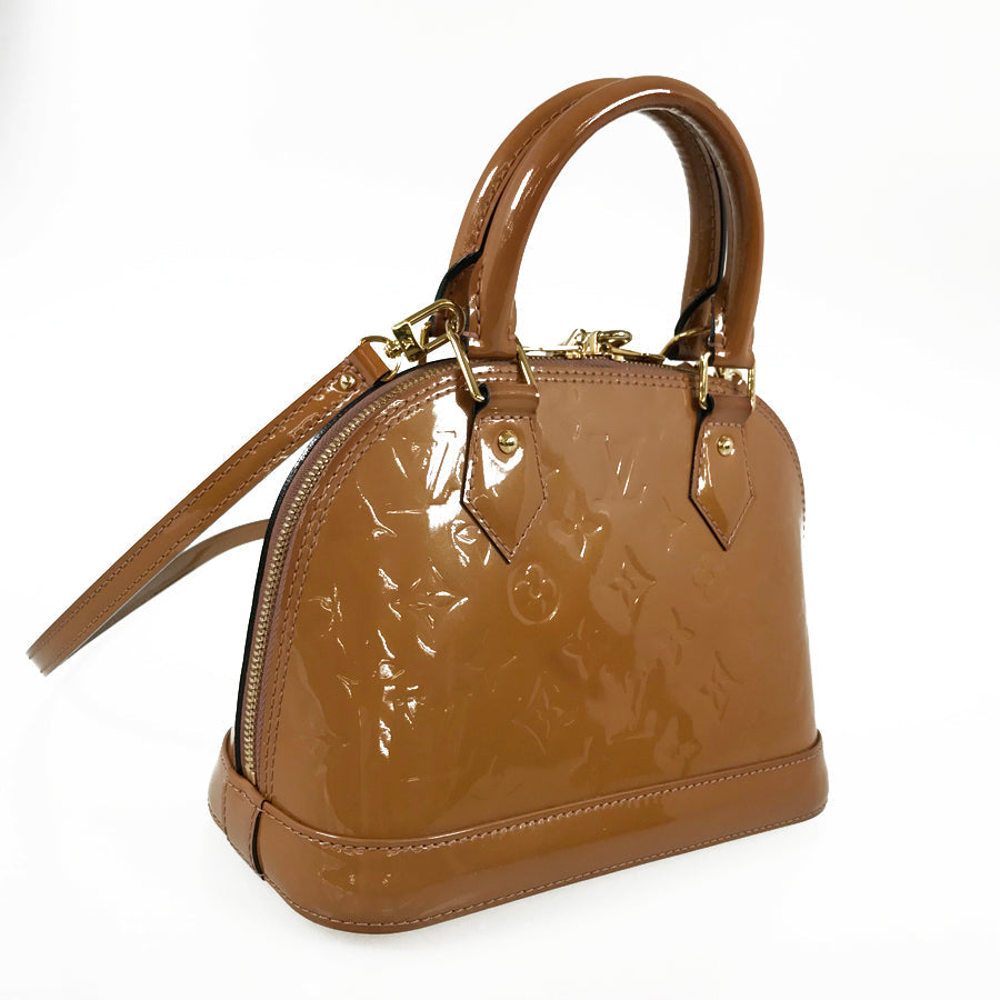 LOUIS VUITTON Monogram Vernis Alma BB M91585 Hand bag