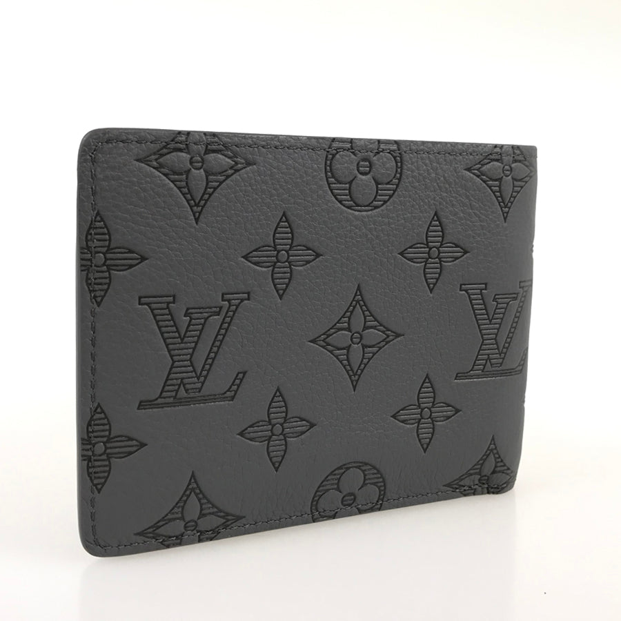 LOUIS VUITTON Monogram Shadow Portefeuille Multiple M81383 Billfold