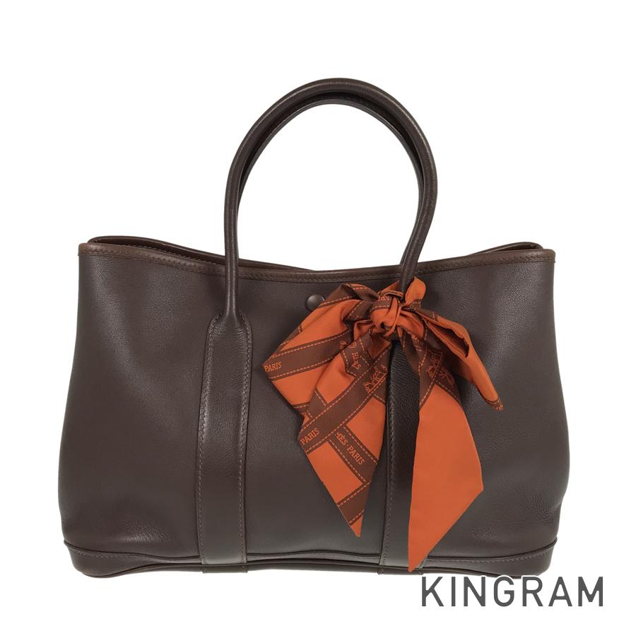 HERMES Garden party TPM □I stamped 2005 with Twilly Tote Bag