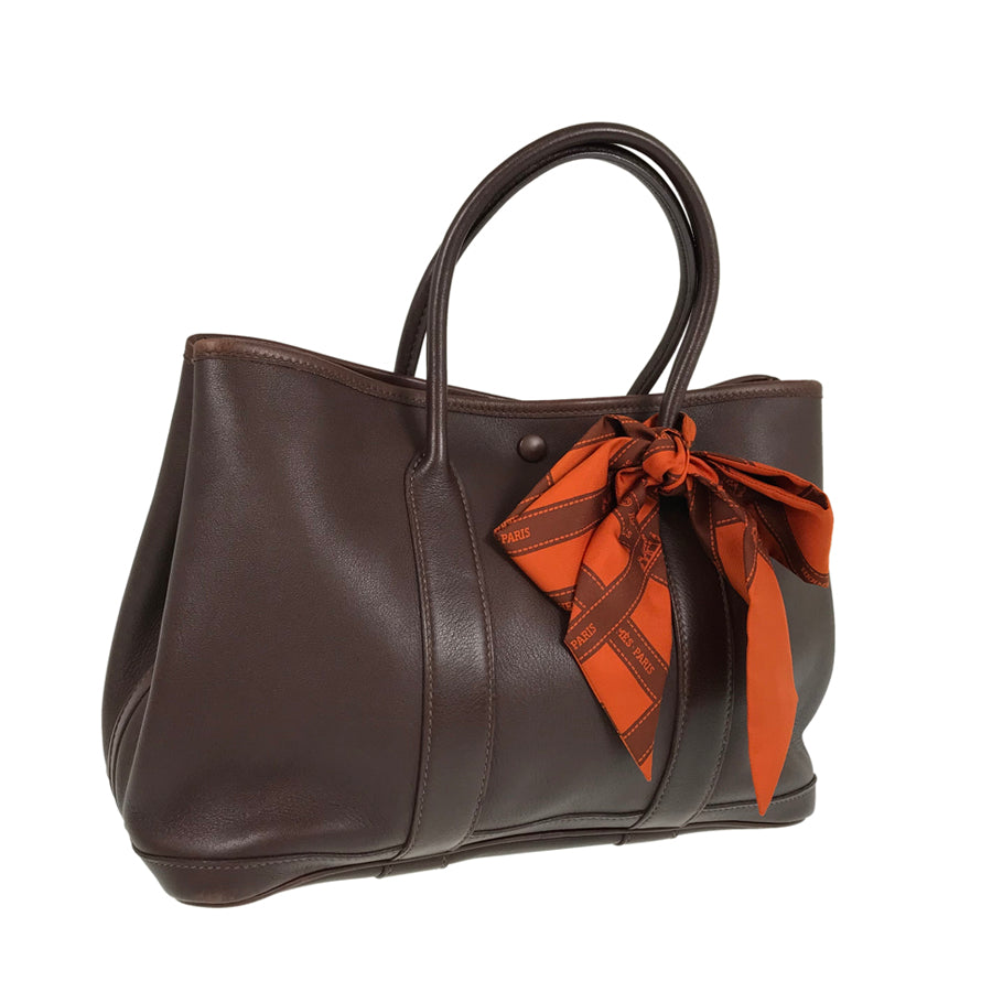 HERMES Garden party TPM □I stamped 2005 with Twilly Tote Bag