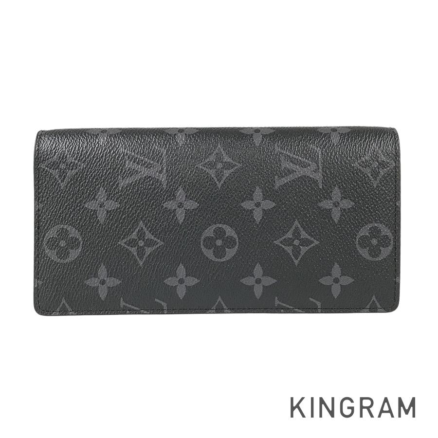 LOUIS VUITTON Monogram Eclipse Portefeuille Brazza M61697 Long wallet bifold