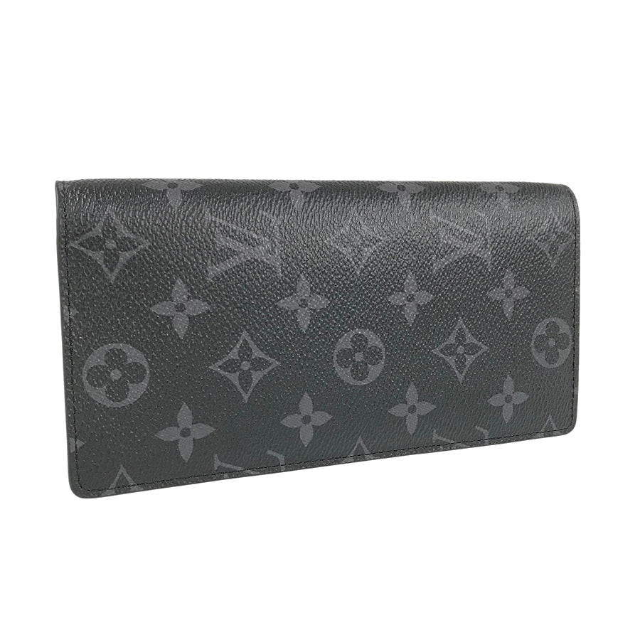 LOUIS VUITTON Monogram Eclipse Portefeuille Brazza M61697 Long wallet bifold