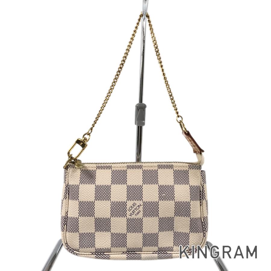 LOUIS VUITTON Damier Azur Mini Pochette Accessoires N58010 Pouch
