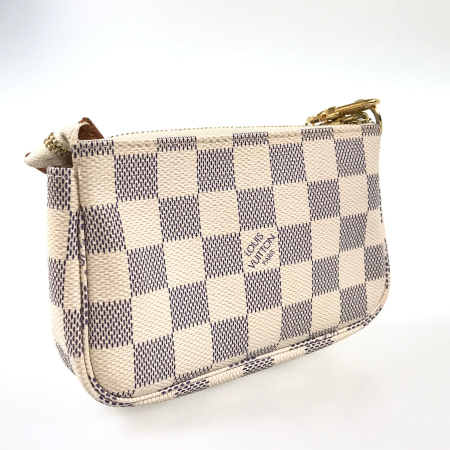 LOUIS VUITTON Damier Azur Mini Pochette Accessoires N58010 Pouch