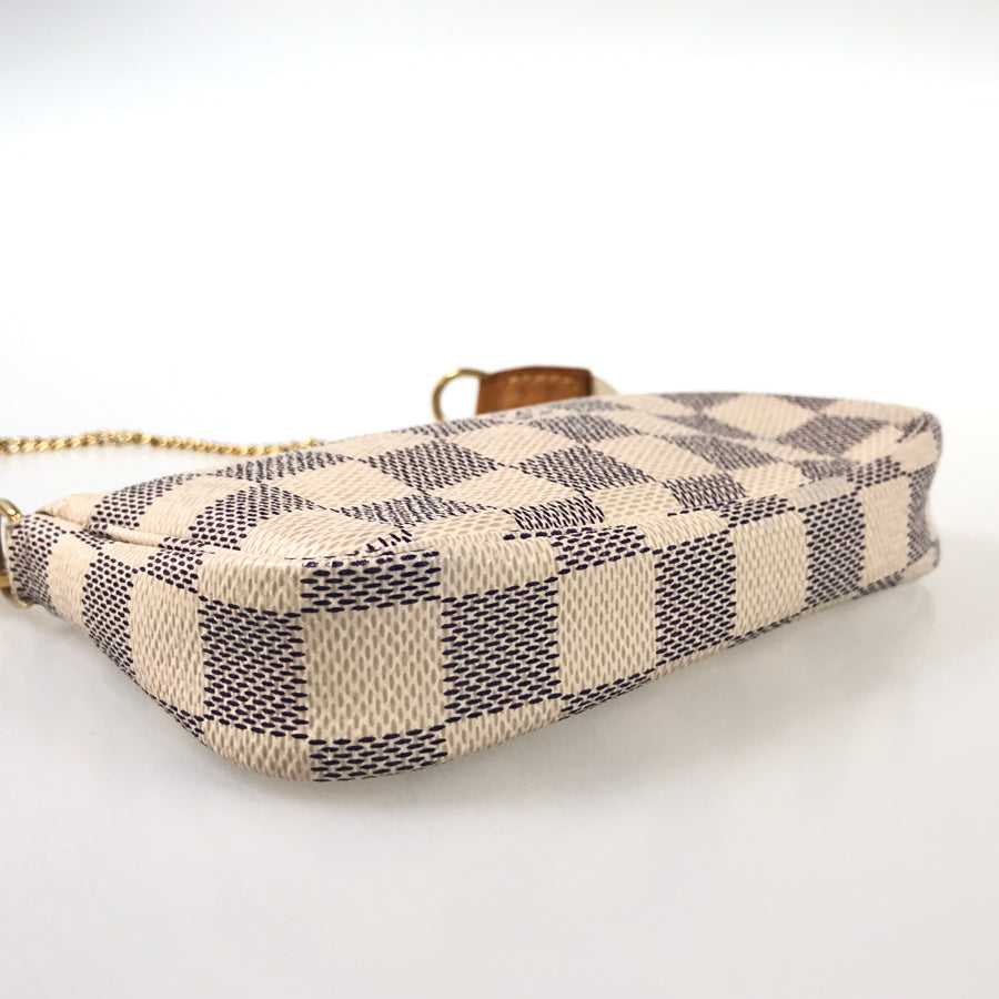 LOUIS VUITTON Damier Azur Mini Pochette Accessoires N58010 Pouch