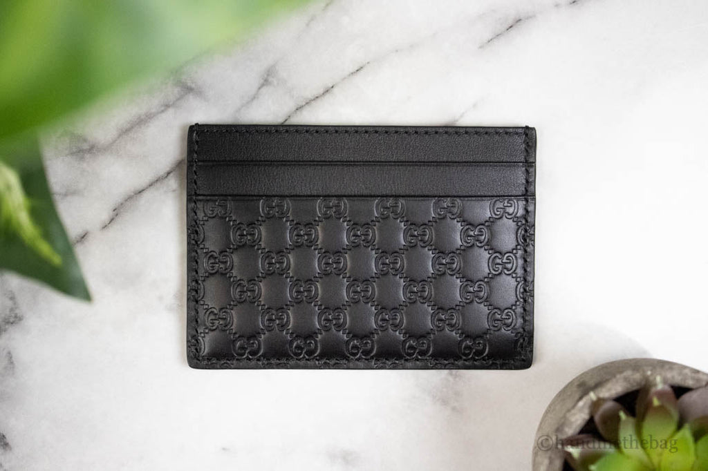 Gucci Microguccissima Monogram Logo Soft Margaux Leather Card Case
