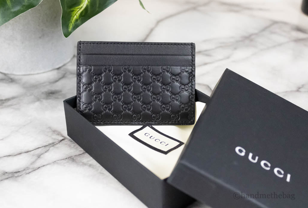 Gucci Microguccissima Monogram Logo Soft Margaux Leather Card Case