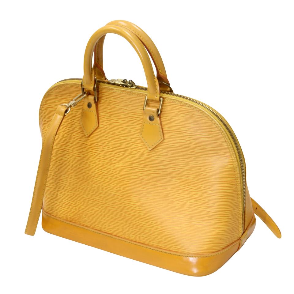 Louis Vuitton Alma Tassil Leather Pm Yellow Epi Shoulder Bag LV-B0916P-0069