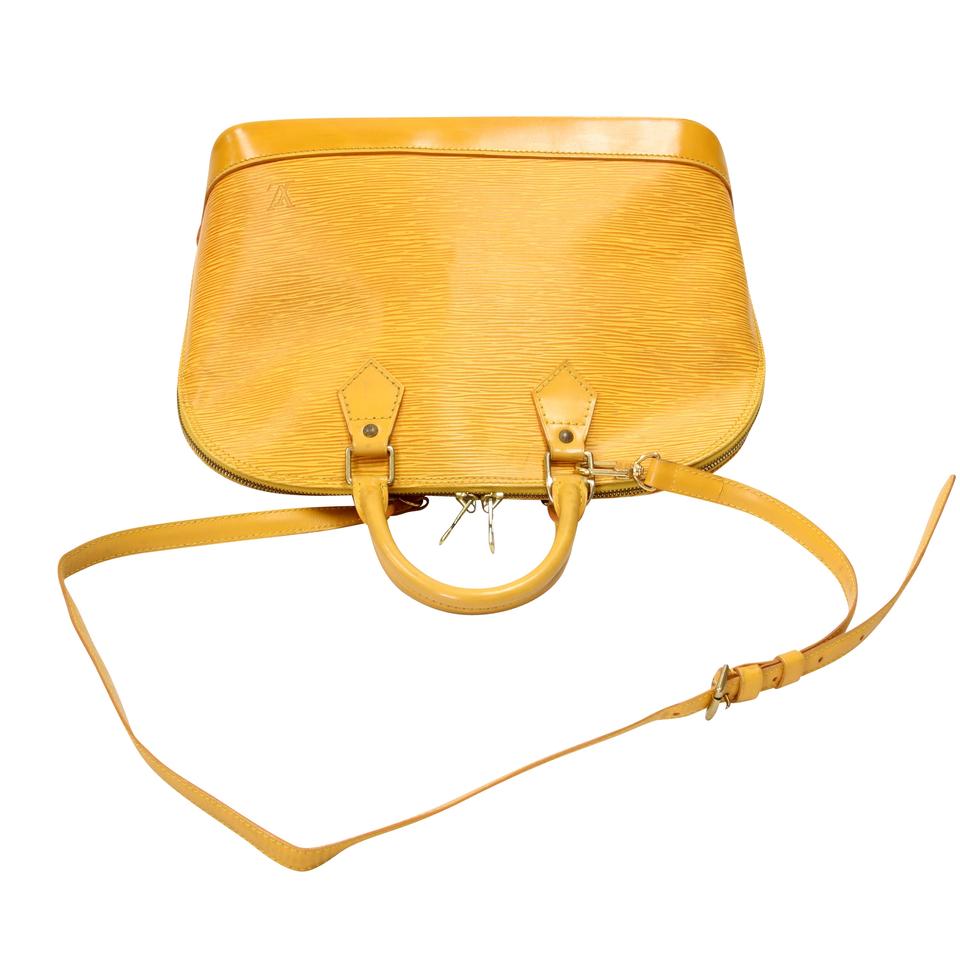 Louis Vuitton Alma Tassil Leather Pm Yellow Epi Shoulder Bag LV-B0916P-0069