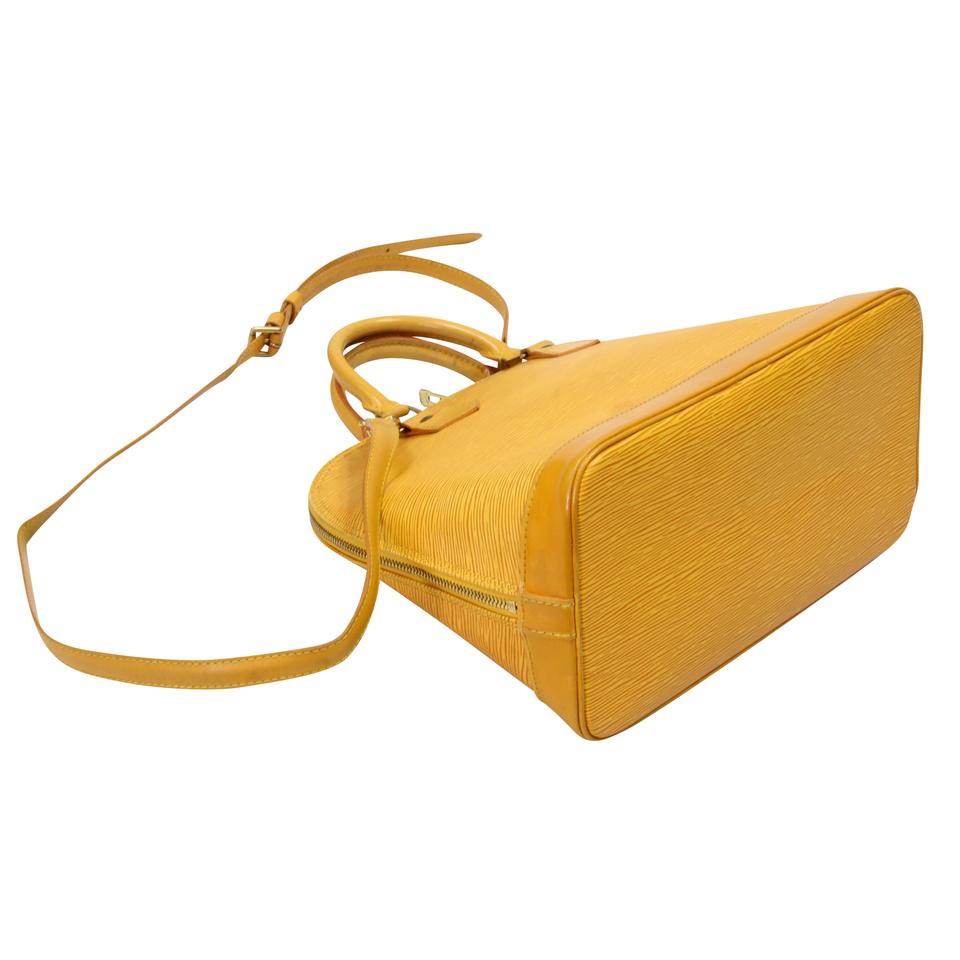 Louis Vuitton Alma Tassil Leather Pm Yellow Epi Shoulder Bag LV-B0916P-0069